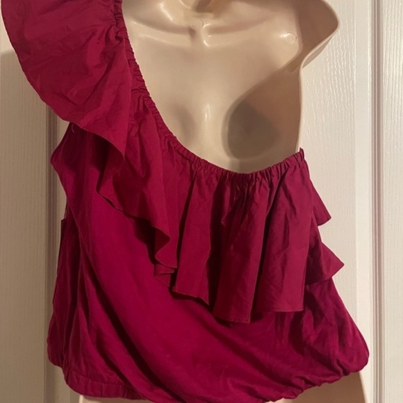 NWT‎ A New Day Rich Magenta One Shoulder Top Sz XXL And Lt Green Purse Bundle - Picture 3 of 14